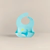 Blue whale pattern Baby bib Silicone rice bag ins Saliva wipes 2026 details Picture